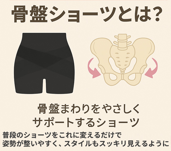 骨盤ショーツとは骨盤周りをやさしくサポートするショーツ
