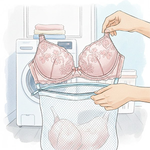洗濯ネットにブラジャー