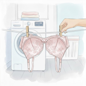 ブラジャーの干し方