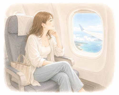 旅行中の女性