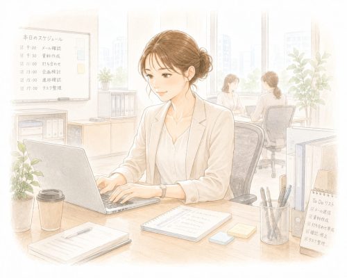 仕事中の女性