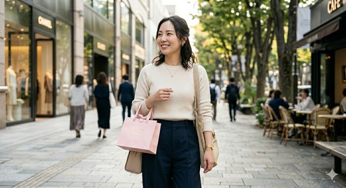 買い物する女性　プレゼントを買う女性